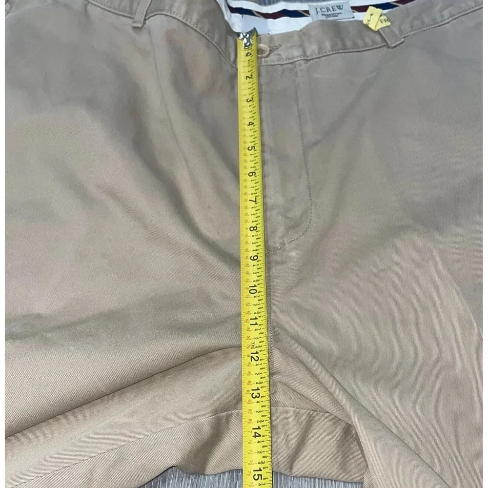 J. Crew Essential Chino Men's Pants Beige Khaki 100% Cotton Relaxed 42 W x 35 In